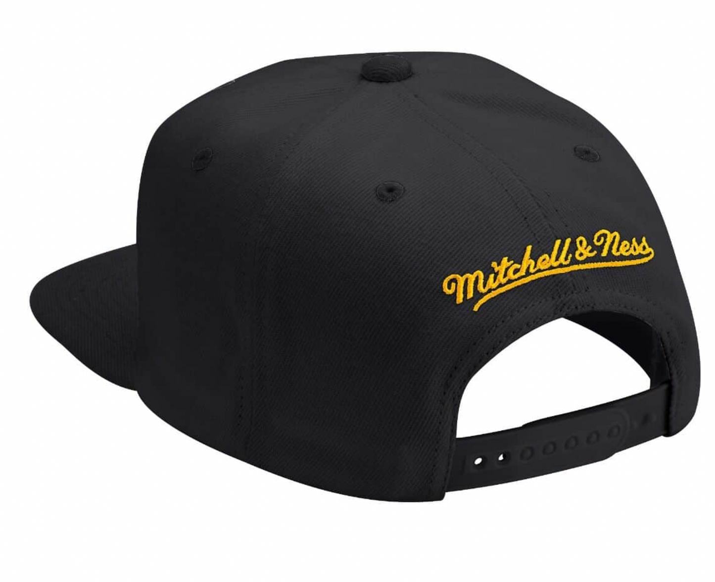 Men's Mitchell & Ness Los Angeles Lakers Black Adjustable Snapback Hat