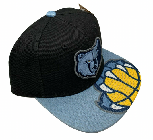 Men's Mitchell & Ness Black/Blue Memphis Grizzlies Hardwood Classics Snapshot Adjustable Snapback Hat