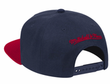 Mens NBA Denver Nuggets 2 Tone Navy/ Maroon Mitchell And Ness Basic Core Snapback Hat - Pro Jersey Sports