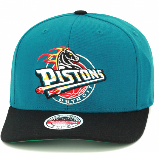 Men's Detroit Pistons Mitchell & Ness 2 Tone 2.0 Teal Snapback Hat