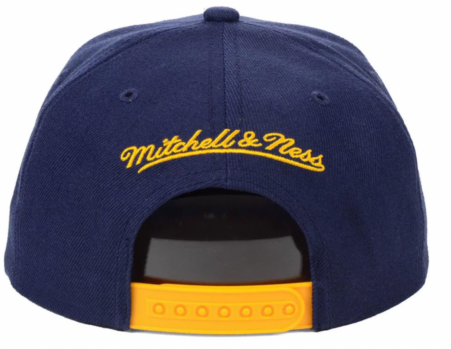 Golden State Warriors Mitchell & Ness Hardwood Classics Reload 2.0 Snapback Hat - Navy/Yellow