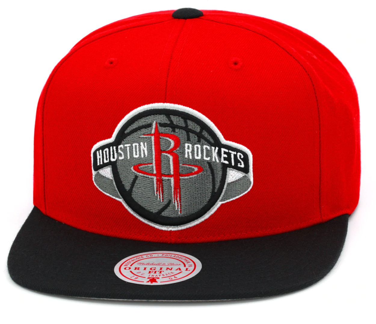 Mens NBA Houston Rockets Red/ Black Mitchell And Ness Basic Core Snapback Hat