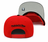 Mens NBA Houston Rockets Red/ Black Mitchell And Ness Basic Core Snapback Hat - Pro Jersey Sports