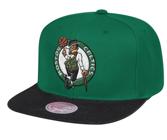Mens Boston Celtics 2-Tone 2.0 Kelly Green Mitchell & Ness Snapback Hat - Pro Jersey Sports