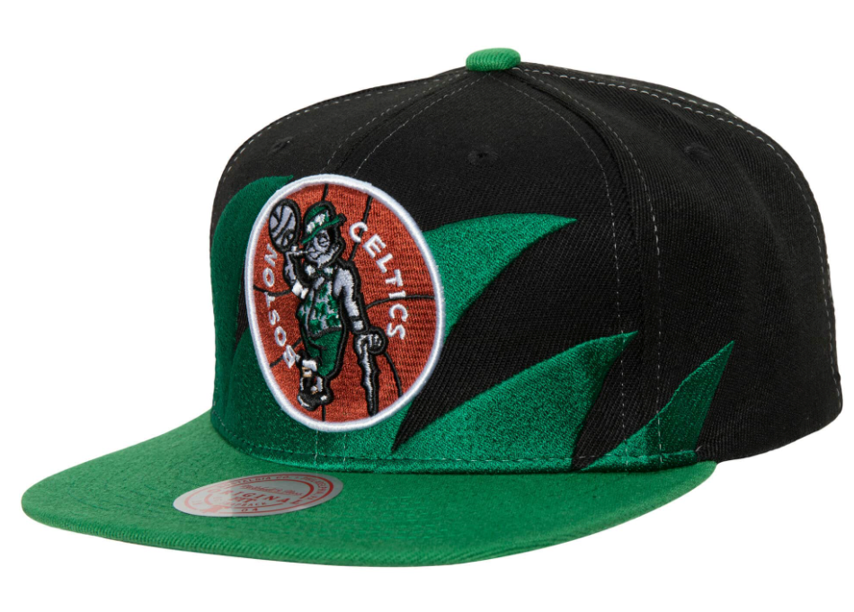 Mens Boston Celtics Sharktooth HWC Mitchell & Ness Snapback Hat