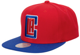 Mens Los Angeles Clippers 2-Tone Red/Royal 2.0 Mitchell & Ness Snapback Hat - Pro Jersey Sports