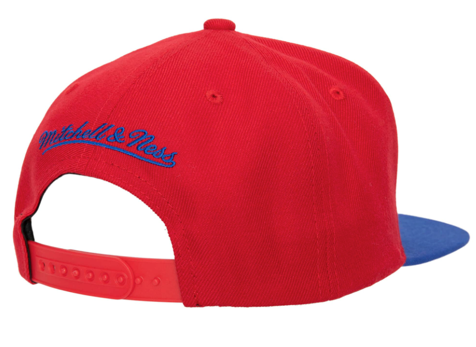 Mens Los Angeles Clippers 2-Tone Red/Royal 2.0 Mitchell & Ness Snapback Hat