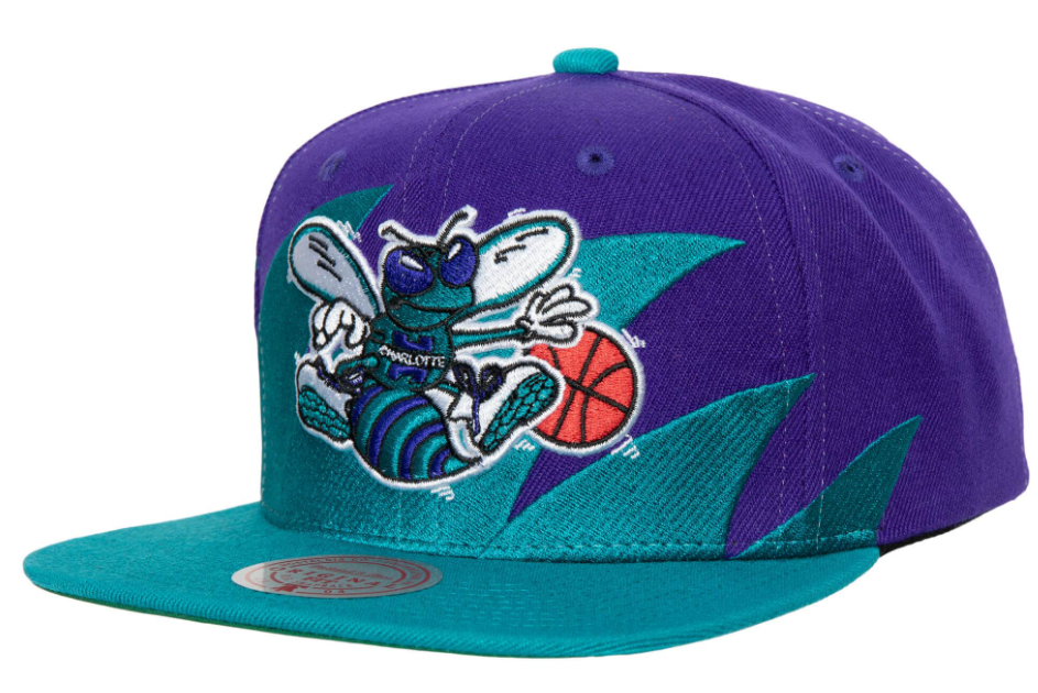 Men's Charlotte Hornets Sharktooth Mitchell & Ness Snapback Hat