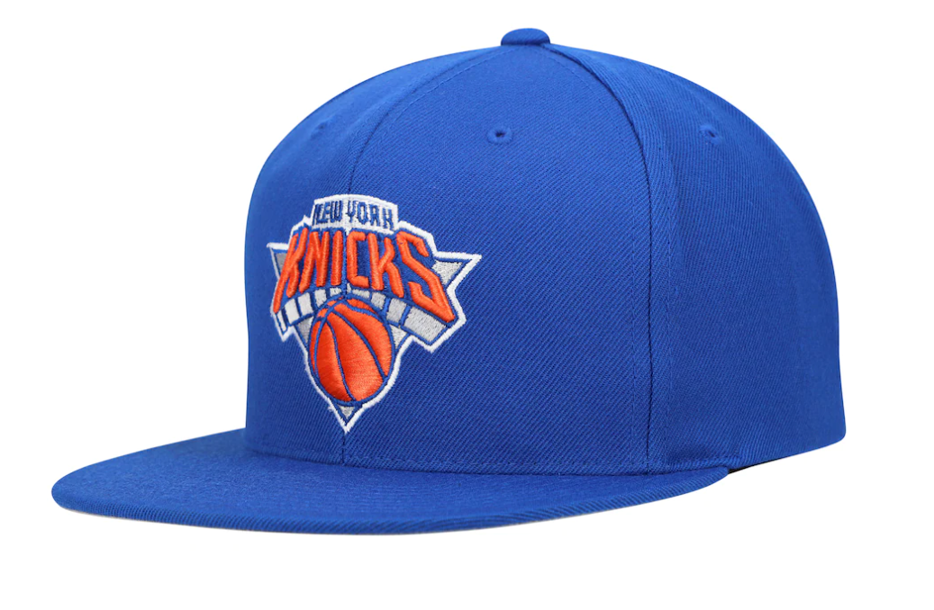 Men's New York Knicks Mitchell & Ness NBA Blue Ground 2.0 Snapback Hat
