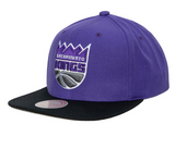 Men's Mitchell & Ness Sacramento Kings 2-Tone 2.0 Purple/Black Snapback Hat - Pro Jersey Sports