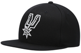 Men's Mitchell & Ness San Antonio Spurs Core Black Adjustable Snapback Hat - Pro Jersey Sports