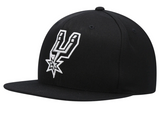 Men's Mitchell & Ness San Antonio Spurs Ground 2.0 Black Adjustable Snapback Hat - Pro Jersey Sports