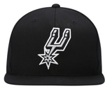 Men's Mitchell & Ness San Antonio Spurs Core Black Adjustable Snapback Hat - Pro Jersey Sports