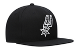 Men's Mitchell & Ness San Antonio Spurs Core Black Adjustable Snapback Hat - Pro Jersey Sports