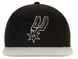 Men's Mitchell & Ness San Antonio Spurs 2-Tone 2.0 Black/Gray Adjustable Snapback Hat - Pro Jersey Sports