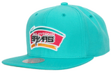 Men's Mitchell & Ness San Antonio Spurs Ground 2.0 Teal Adjustable Snapback Hat - Pro Jersey Sports