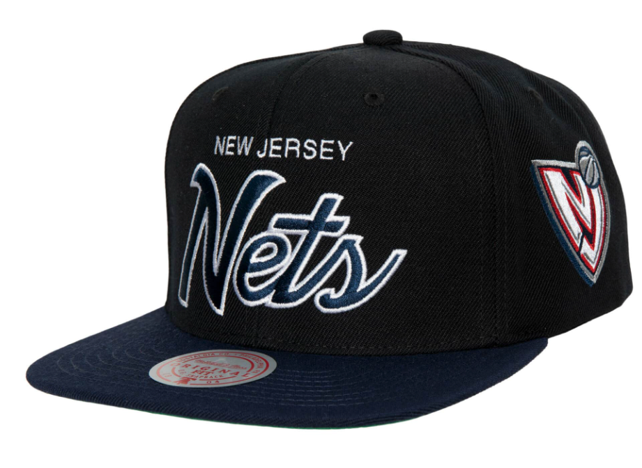 New Jersey Nets HWC Team Script 2.0 Mitchell & Ness Snapback Hat