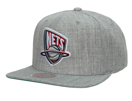 New Jersey Nets HWC Gray Heather 2.0 Mitchell & Ness Snapback Hat
