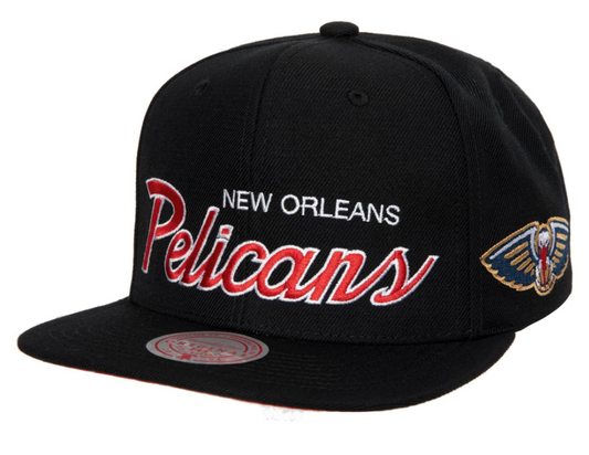 New Orleans Pelicans Team Script 2.0 Mitchell & Ness Snapback Hat