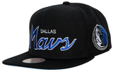Dallas Mavericks Team Script 2.0 Mitchell & Ness Snapback Hat - Pro Jersey Sports