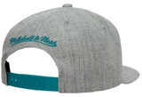 Charlotte Hornets HWC Gray Heathered 2.0 Mitchell & Ness Snapback Hat - Pro Jersey Sports