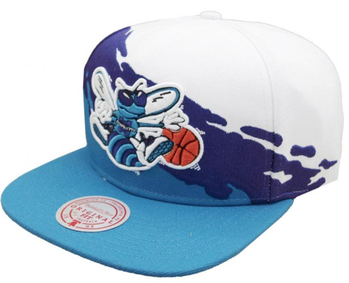 Charlotte Hornets HWC NBA Paintbrush Mitchell & Ness Snapback Hat