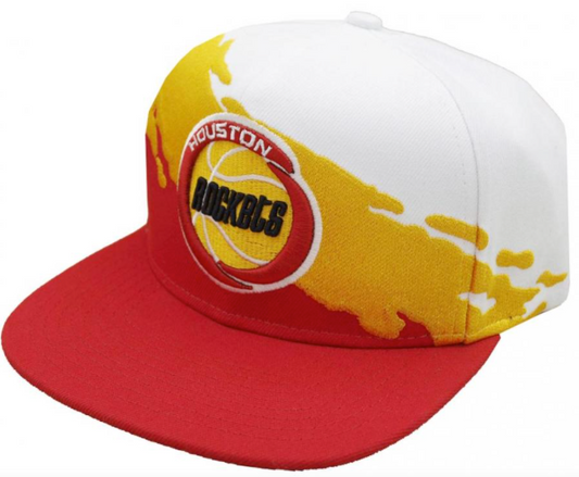 Houston Rockets HWC NBA Paintbrush Mitchell & Ness Snapback Hat