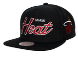 Miami Heat Team Script 2.0 Mitchell & Ness Snapback Hat - Pro Jersey Sports