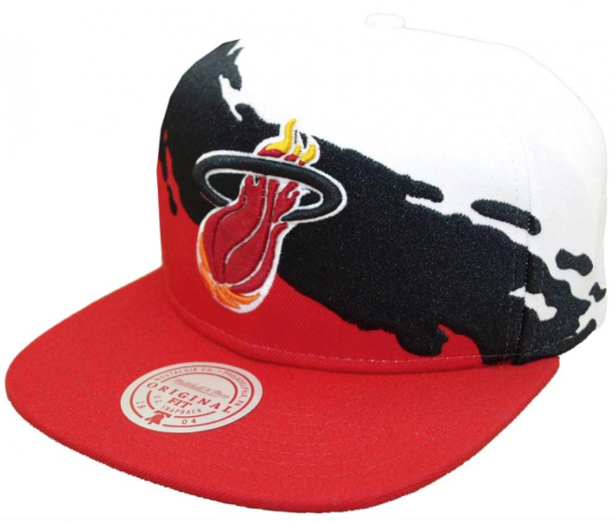 Miami Heat HWC NBA Paintbrush Mitchell & Ness Snapback Hat