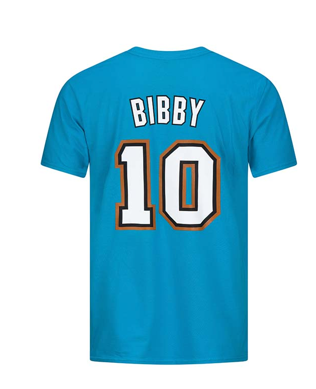Youth Mike Bibby Vancouver Grizzlies Mitchell and Ness Teal Hardwood Classics NBA Player Name And Number T-Shirt
