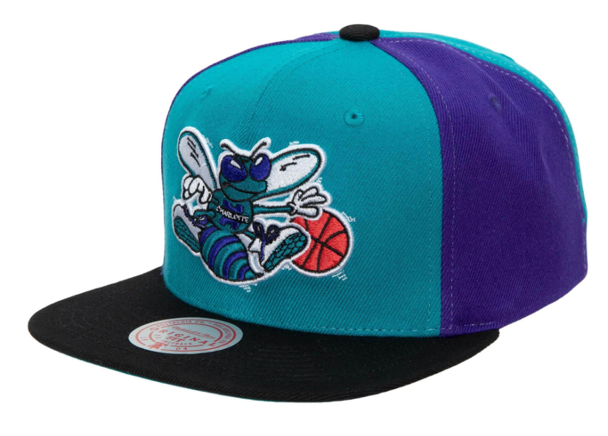 Charlotte Hornets NBA On The Block Mitchell & Ness Snapback Hat