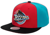 Detroit Pistons NBA On The Block Mitchell & Ness Snapback Hat - Pro Jersey Sports