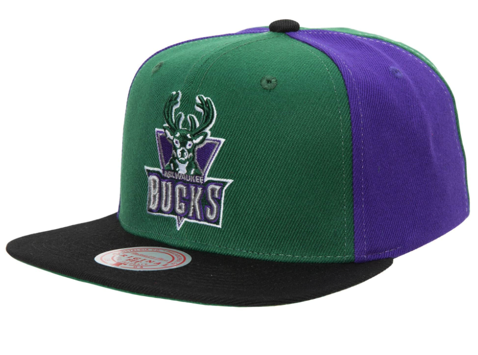 Milwaukee Bucks NBA On The Block Mitchell & Ness Snapback Hat