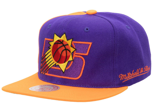 Phoenix Suns NBA Rear Script Deadstock Mitchell & Ness Snapback Hat