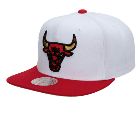 Men's Chicago Bulls Mitchell & Ness 50th Anniversary Red/White Snapback Hat