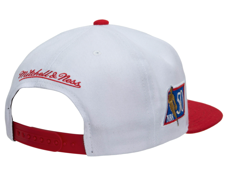 Men's Atlanta Hawks Mitchell & Ness 50th Anniversary HWC Red/White Snapback Hat