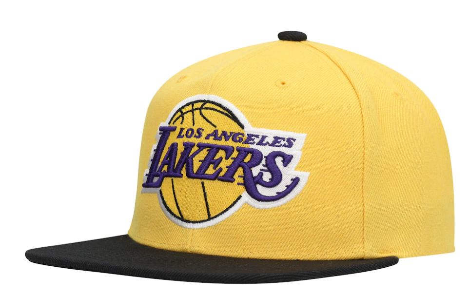 Men's Los Angeles Lakers Mitchell & Ness Gold/Black Hardwood Classics Core Snapback Hat