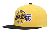 Men's Los Angeles Lakers Mitchell & Ness Gold/Black Hardwood Classics Core Snapback Hat - Pro Jersey Sports