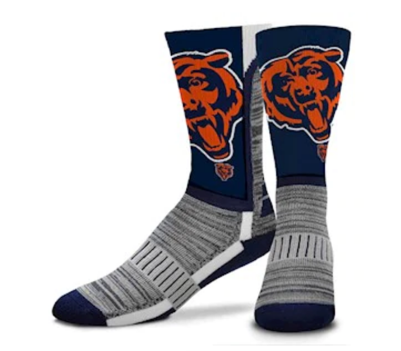 Chicago Bears For Bare Feet NFL Zoom V-Curve Socks