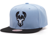Men's Milwaukee Bucks Mitchell & Ness University Away 2 Tone Snapback Hat - Pro Jersey Sports