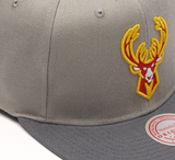 Men's Milwaukee Bucks Mitchell & Ness Cool Grey 3 Snapback Hat - Pro Jersey Sports