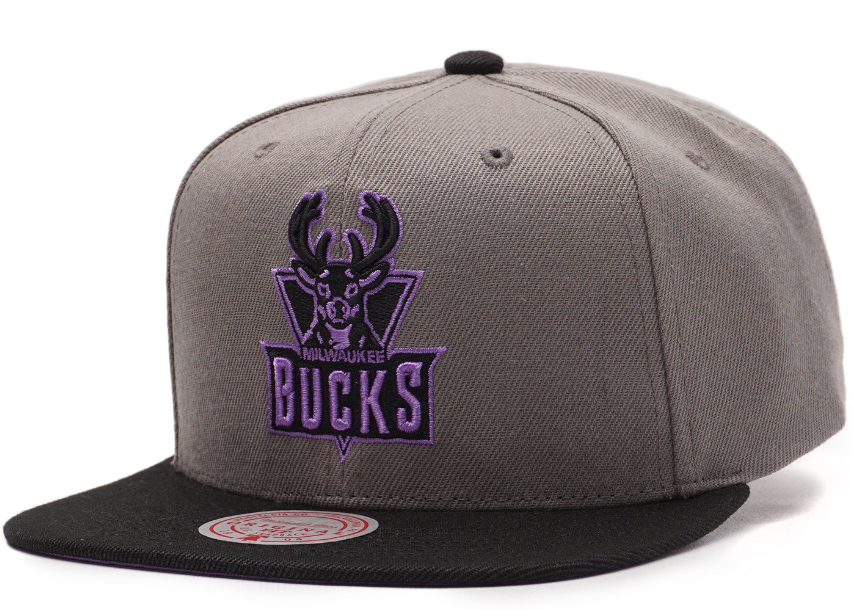 Men's Milwaukee Bucks Mitchell & Ness NBA Neon Lights HWC Snapback Hat