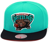 Men's Vancouver Grizzlies Mitchell & Ness Teal NBA Core Basic HWC Adjustable Snapback Hat - Pro Jersey Sports