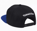 Men's New York Knicks Black/Royal NBA Core Basic HWC Mitchell & Ness Snapback Hat - Pro Jersey Sports