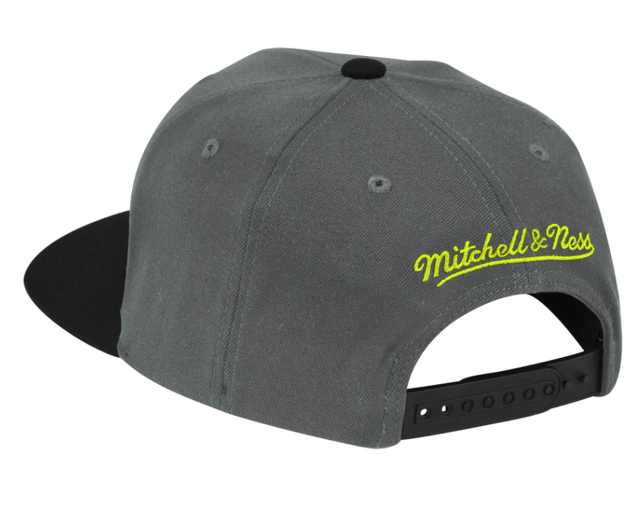 Men's Denver Nuggets NBA Neon Lights HWC Gray/Black Mitchell & Ness Snapback Hat