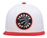 Men's Toronto Raptors NBA Core basic 2 Tone White/Red Mitchell & Ness Snapback Hat - Pro Jersey Sports