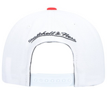 Men's Toronto Raptors NBA Core basic 2 Tone White/Red Mitchell & Ness Snapback Hat - Pro Jersey Sports