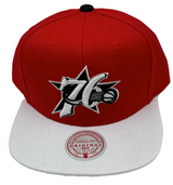 Men's Philadelphia 76ers NBA Cardinal Red 2 Tone HWC Mitchell & Ness Snapback Hat - Pro Jersey Sports