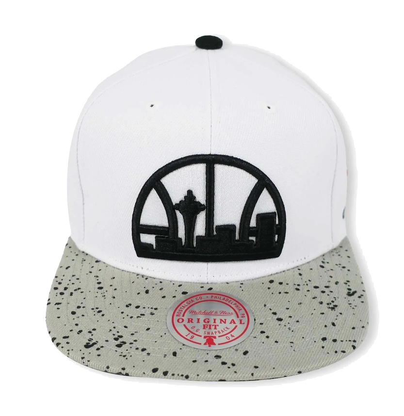 Men's Seattle Supersonics NBA Cement Top HWC Mitchell & Ness Snapback Hat