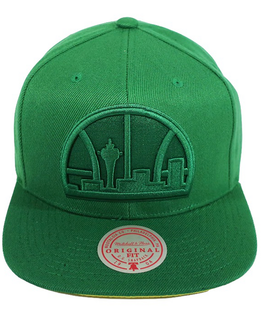 Seattle SuperSonics Mitchell & Ness Tonal Eclipse Snapback Hat- Green